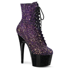 Load image into Gallery viewer, ADORE-1020OMBG 7&quot; Heel Purple Glitter Pole Dance Ankle Boots