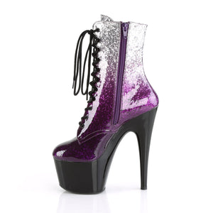 ADORE-1020OMB 7" Heel Silver Pole Dancing Ankle Boots