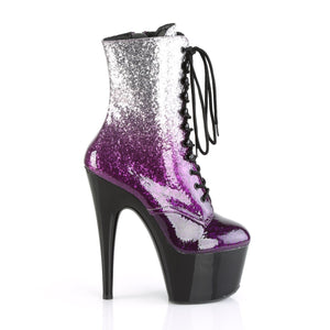 ADORE-1020OMB 7" Heel Silver Pole Dancing Ankle Boots