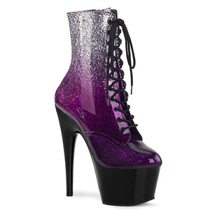 ADORE-1020OMB 7" Heel Silver Pole Dancing Ankle Boots