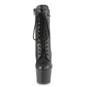 ADORE-1020PK Pleasers 7" Heel Black Pole Dance Ankle Boots