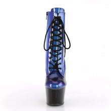 Load image into Gallery viewer, ADORE-1020SHG 7&quot; Heel Blue Purple Pole Dancer Ankle Boots