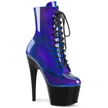 Load image into Gallery viewer, ADORE-1020SHG 7&quot; Heel Blue Purple Pole Dancer Ankle Boots