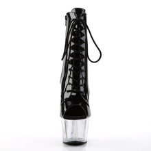 Load image into Gallery viewer, ADORE-1021 7&quot; Heel Black and Clear Pole Dancing Ankle Boots