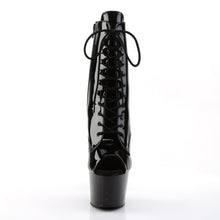 Load image into Gallery viewer, ADORE-1021 7 Inch Heel Black Patent Pole Dancing Ankle Boots