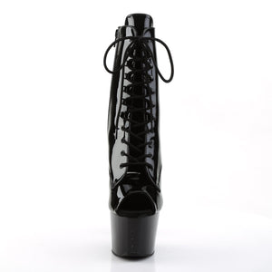 ADORE-1021 7 Inch Heel Black Patent Pole Dancing Ankle Boots