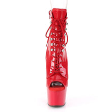 Load image into Gallery viewer, ADORE-1021 Pleasers 7 Inch Heel Red Pole Dancing Ankle Boots