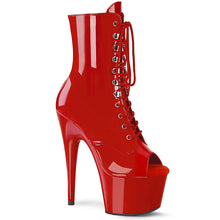 Load image into Gallery viewer, ADORE-1021 Pleasers 7 Inch Heel Red Pole Dancing Ankle Boots