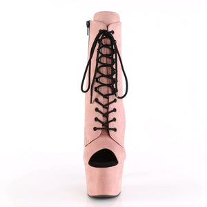 ADORE-1021FS Pleaser 7" Heel Baby Pink Strippers Ankle Boots