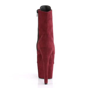 ADORE-1021FS Pleaser 7" Heel Burgundy Strippers Ankle Boots