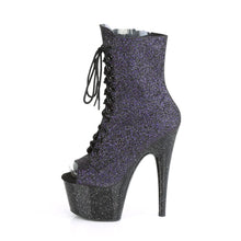 Load image into Gallery viewer, ADORE-1021MG 7 Inch Heel Purple Glitter Strippers Ankle Boot