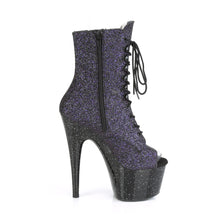 Load image into Gallery viewer, ADORE-1021MG 7 Inch Heel Purple Glitter Strippers Ankle Boot