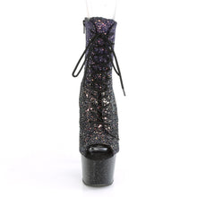 Load image into Gallery viewer, ADORE-1021OMBG 7&quot; Purple Multi Glitter Strippers Ankle Boots