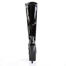 Load image into Gallery viewer, ADORE-2000 7 Inch Black Stretch Patent Pole Dancer Knee High