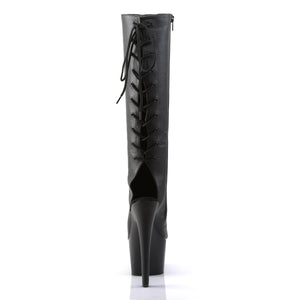 ADORE-2018 Pleasers 7 Inch Heel Black Pole Dancer Knee Highs