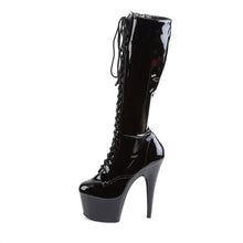 Load image into Gallery viewer, ADORE-2023 7 Inch Black Stretch Patent Pole Dancer Knee High