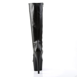 ADORE-2023 Pleasers 7 Inch Heel Black Pole Dancer Knee Highs