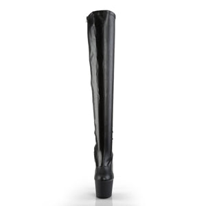 ADORE-3000 Pleaser 7 Inch Heel Black Pole Dancer Thigh Highs