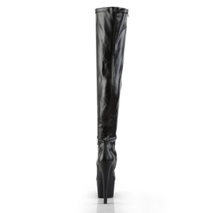 ADORE-3000 Pleaser 7 Inch Heel Black Pole Dancer Thigh Highs