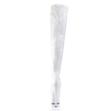 Load image into Gallery viewer, ADORE-3000 7 Inch Heel White Patent Pole Dancing Thigh Highs