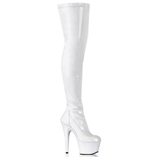 Load image into Gallery viewer, ADORE-3000 7 Inch Heel White Patent Pole Dancing Thigh Highs