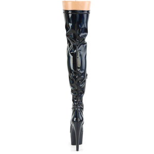 ADORE-3000HWR Pleaser 7" Heel Black Pole Dancing Thigh Highs