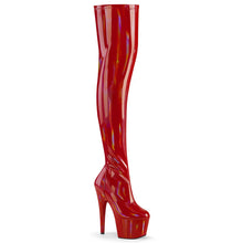 Load image into Gallery viewer, ADORE-3000HWR Pleaser 7&quot; Heel Red Pole Dancing Thigh Highs