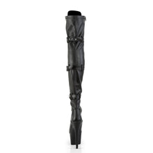 Load image into Gallery viewer, ADORE-3028 Pleaser 7 Inch Heel Black Pole Dancer Kinky Boots