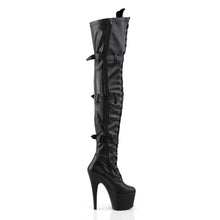 Load image into Gallery viewer, ADORE-3028 Pleaser 7 Inch Heel Black Pole Dancer Kinky Boots