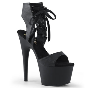 ADORE-700-14 Pleaser Sexy 7" Heel Black Pole Dance Sandals