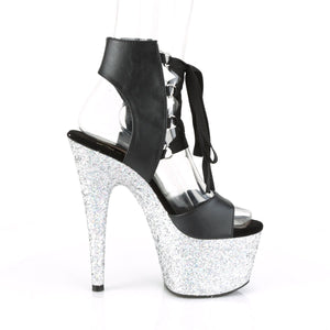 ADORE-700-14LG Sexy 7" Heel Black Sexy Sandals