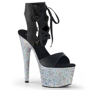 ADORE-700-14LG Sexy 7" Heel Black Sexy Sandals