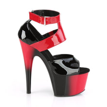 Load image into Gallery viewer, ADORE-700-16 Sexy 7&quot; Heel Black and Red Sexy Sandals