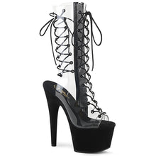 Load image into Gallery viewer, ADORE-700-60FS Sexy 7&quot; Heel Clear Black Pole Dancer Sandals