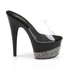 Load image into Gallery viewer, ADORE-701-3 Sexy Clear Black Pewter Bling Stripper Sandals