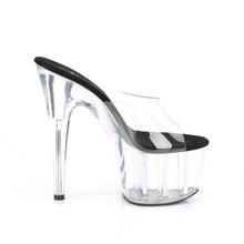 Load image into Gallery viewer, ADORE-701 Sexy 7&quot; Heel Clear and Black Sexy Sandals