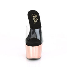 Load image into Gallery viewer, ADORE-701 Sexy 7&quot; Heel Clear Rose Gold Stripper Sandals