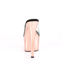 Load image into Gallery viewer, ADORE-701 Sexy 7&quot; Heel Clear Rose Gold Stripper Sandals