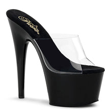 Load image into Gallery viewer, ADORE-701 Sexy 7&quot; Heel Clear and Black Sexy Sandals