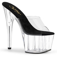 Load image into Gallery viewer, ADORE-701 Sexy 7&quot; Heel Clear and Black Sexy Sandals