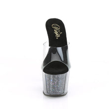 Load image into Gallery viewer, ADORE-701CG Sexy 7 Inch Clear Black Glitter Fetish Shoes