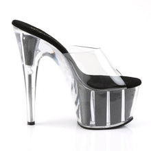 Load image into Gallery viewer, ADORE-701G 7&quot; Heel Clear and Black Glitter Pole Dancer Shoes