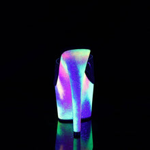 Load image into Gallery viewer, ADORE-701GXY 7&quot; Heel Clear Neon Glitter Pole Dancer Shoes