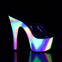 Load image into Gallery viewer, ADORE-701GXY 7&quot; Heel Clear Neon Glitter Pole Dancer Shoes