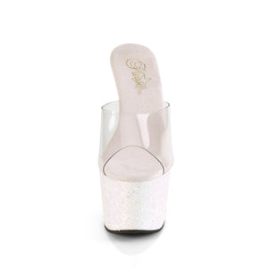 ADORE-701LG 7" Heel Clear Opal Glitter Platform Sexy Shoes