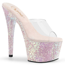 Load image into Gallery viewer, ADORE-701LG 7&quot; Heel Clear Opal Glitter Platform Sexy Shoes