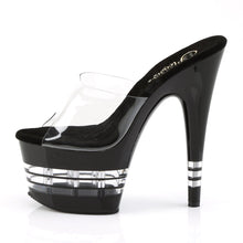 Load image into Gallery viewer, ADORE-701LN 7 Inch Heel Clear and Black Platforms Sexy Shoes