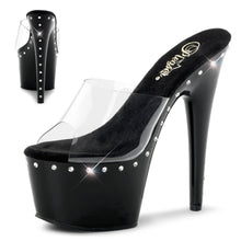 Load image into Gallery viewer, ADORE-701LS 7 Inch Heel Clear and Black Platforms Sexy Shoes