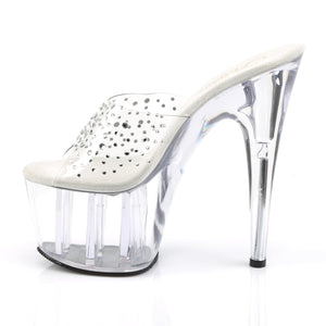 ADORE-701RS Pleaser 7" Heel Clear Strippers Platform Sandals