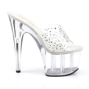 ADORE-701RS Pleaser 7" Heel Clear Strippers Platform Sandals